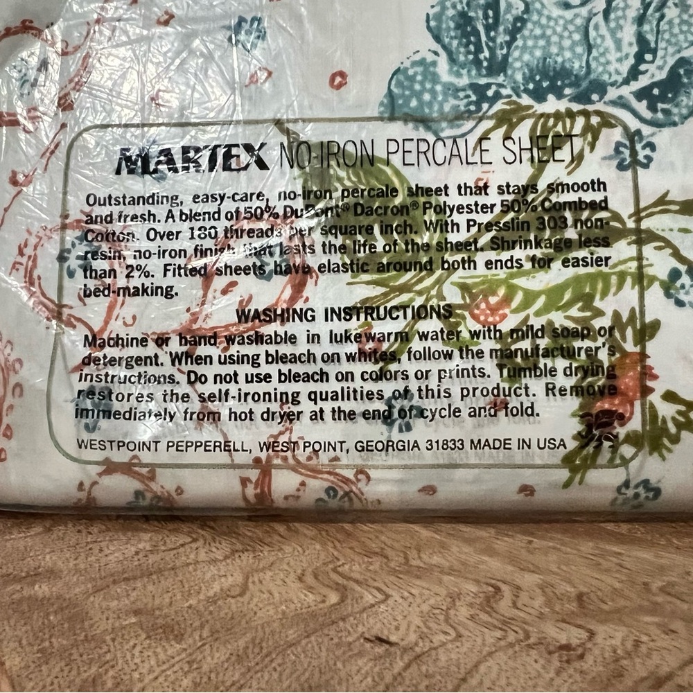 Martex Floral Percale Sheet Set - Multicolor - Picture 4 of 4